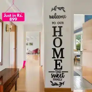 “Welcome to Our Home – Wooden Vertical Wall Decor Hanging”